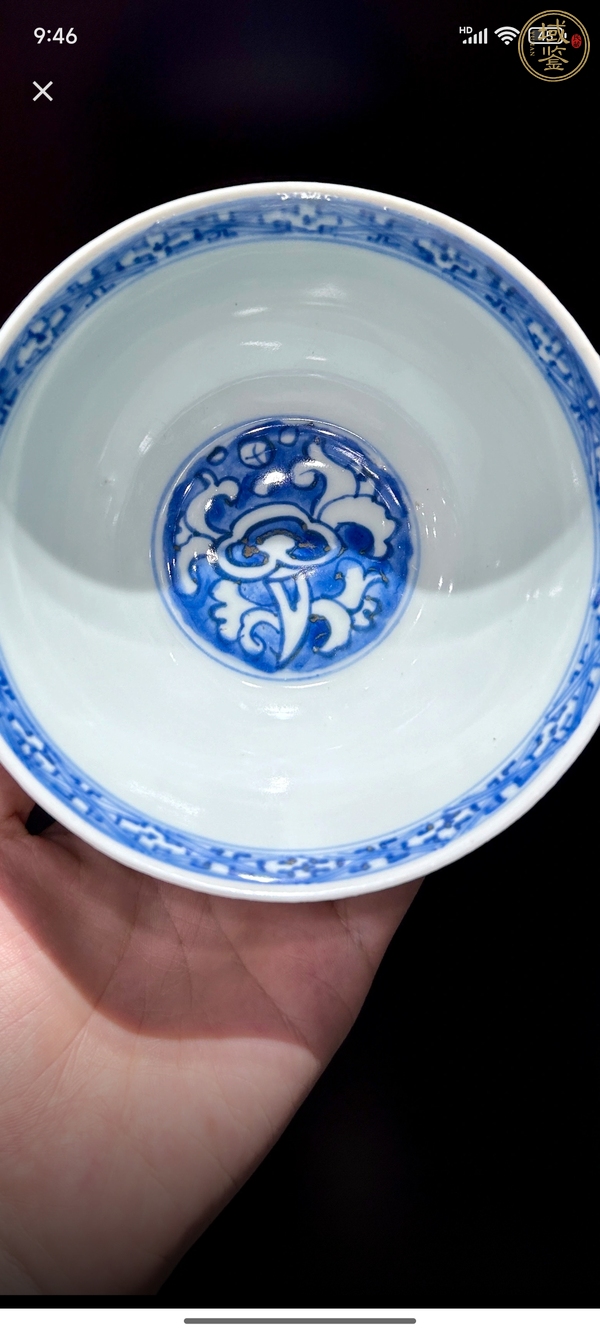 古玩富貴佳器款青花碗真品鑒賞圖