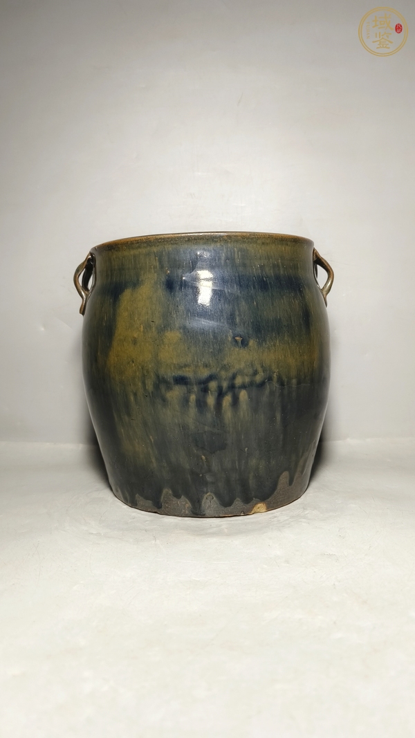古玩陶瓷黑釉兔毫四系罐真品鑒賞圖