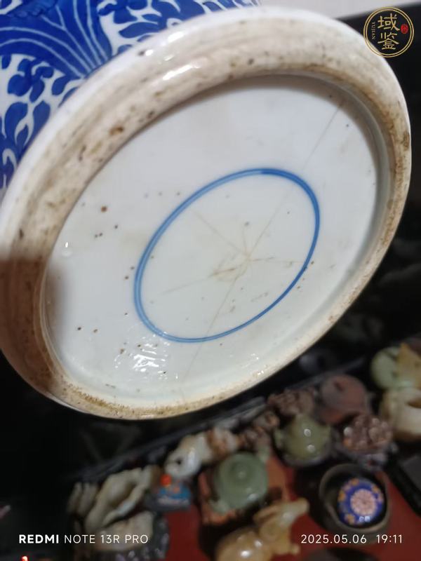 古玩花卉紋青花將軍罐真品鑒賞圖