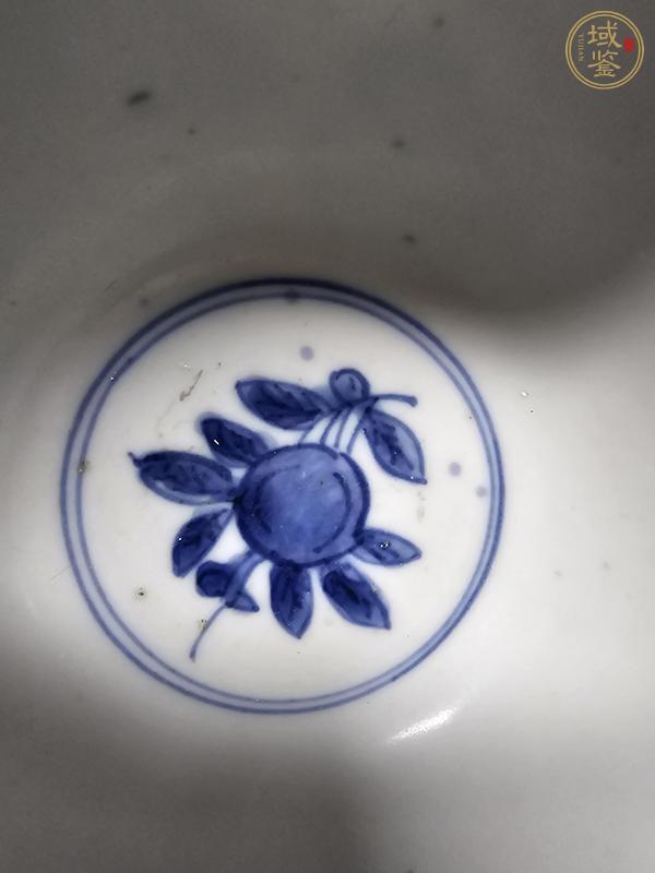 古玩陶瓷青花花卉壽桃紋杯真品鑒賞圖