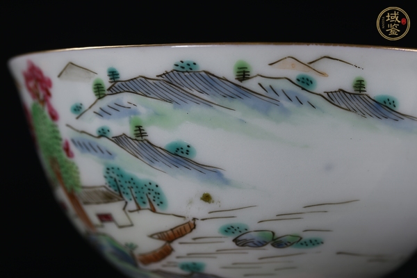 古玩陶瓷山水紋碗真品鑒賞圖