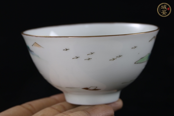 古玩陶瓷山水紋碗真品鑒賞圖