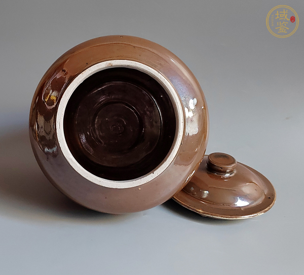 古玩陶瓷紫金釉蓋罐真品鑒賞圖