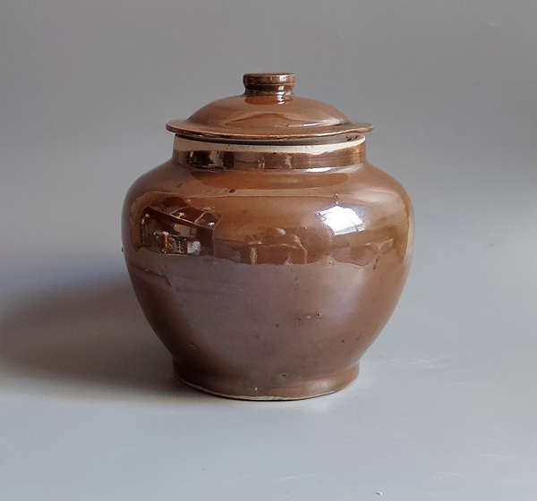 古玩陶瓷明代紫金釉茶葉罐拍賣，當(dāng)前價(jià)格0元