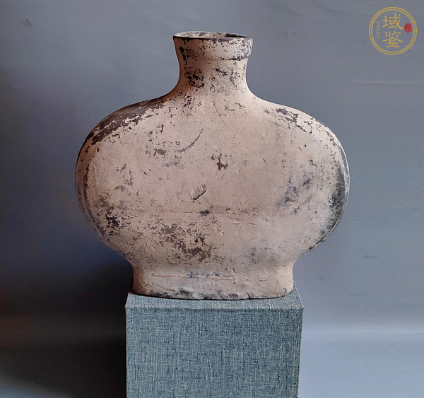古玩陶瓷灰陶扁壺真品鑒賞圖