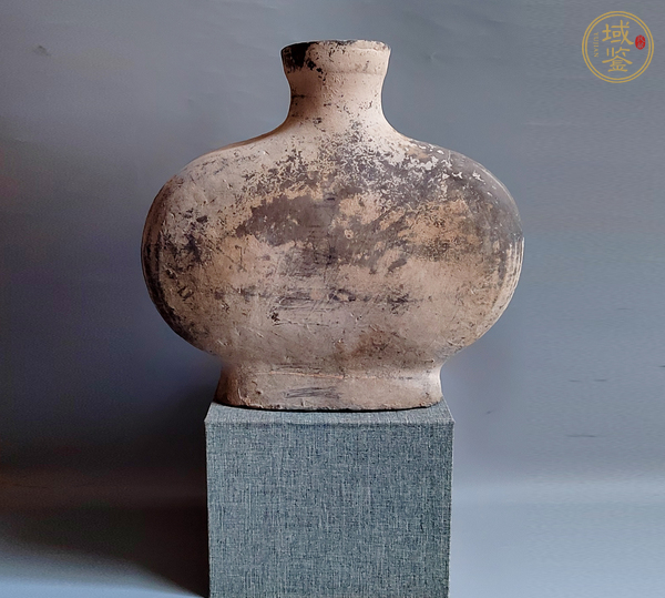 古玩陶瓷灰陶扁壺真品鑒賞圖