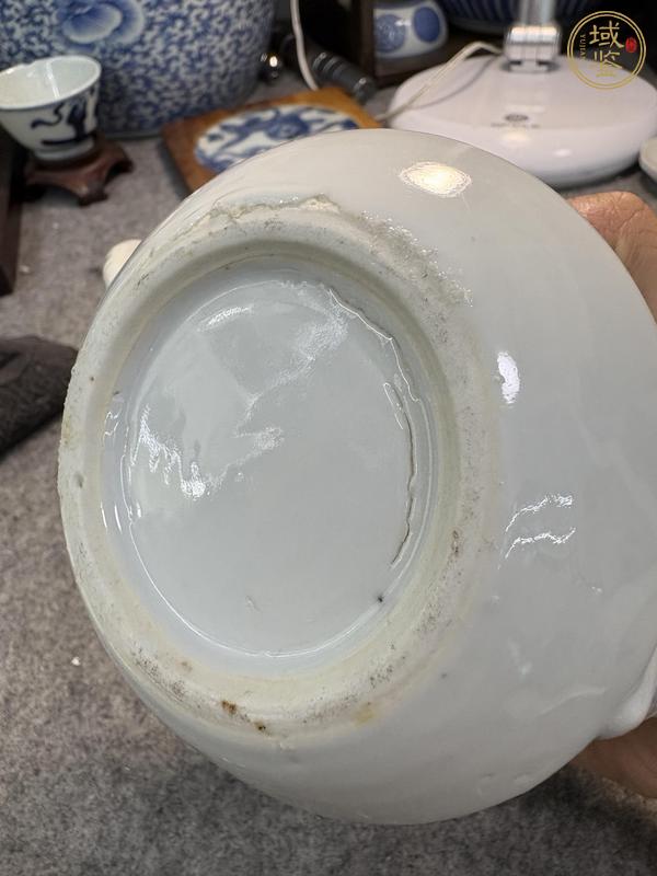 古玩陶瓷晚清青花玲瓏瓷茶壺真品鑒賞圖