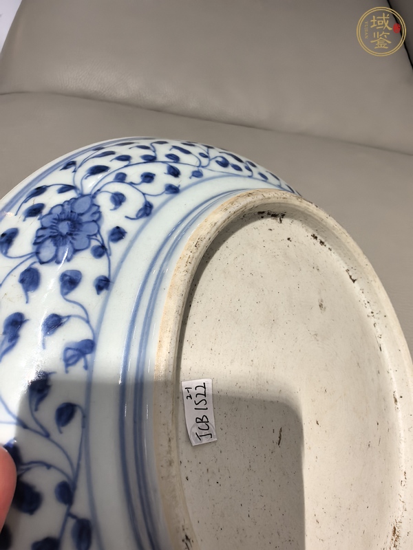 古玩陶瓷一束蓮青花盤(pán)真品鑒賞圖