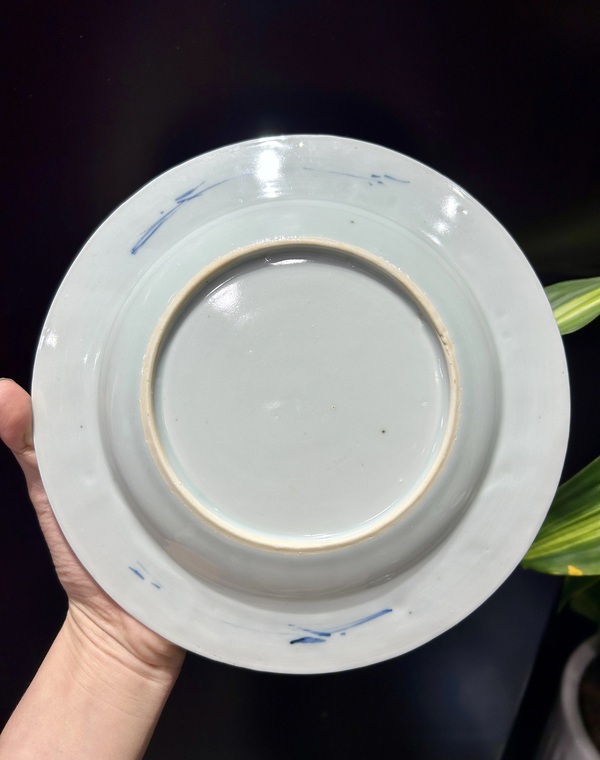 古玩陶瓷青花雙清圖盤拍賣，當(dāng)前價(jià)格2200元