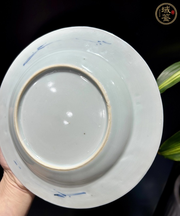 古玩陶瓷青花雙清圖盤真品鑒賞圖
