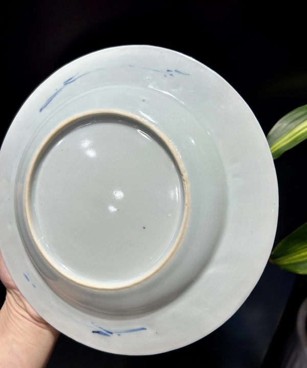 古玩陶瓷青花雙清圖盤拍賣，當(dāng)前價(jià)格2200元
