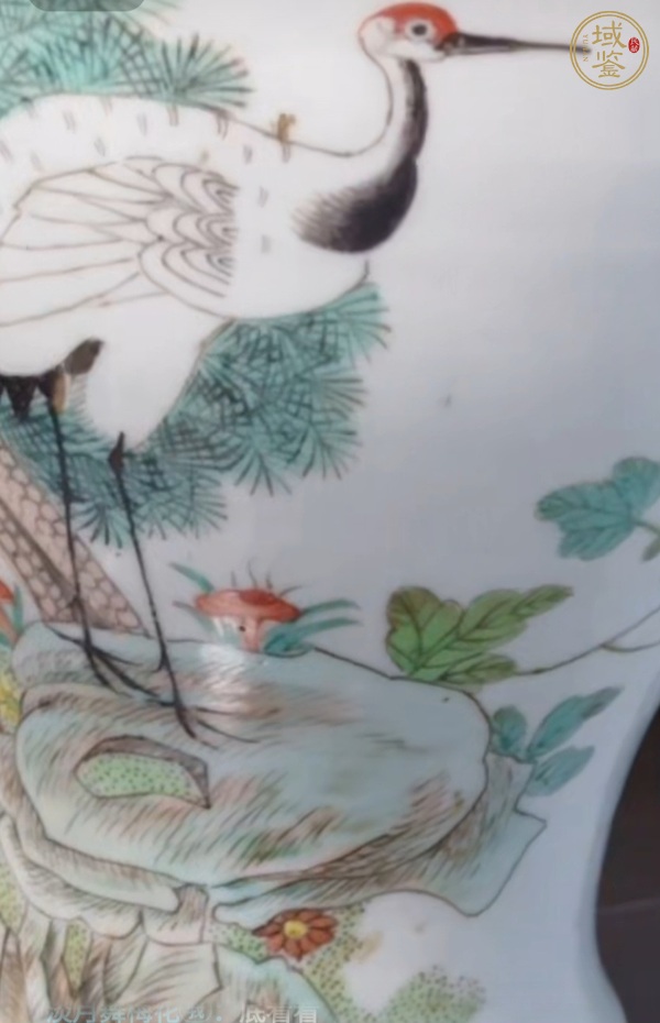 古玩陶瓷松鶴紋觀音瓶真品鑒賞圖