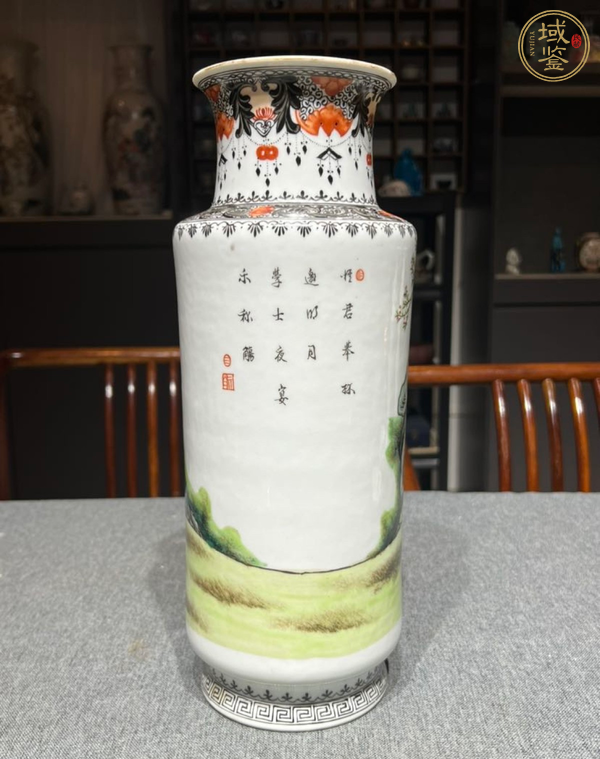 古玩陶瓷粉彩人物瓶真品鑒賞圖