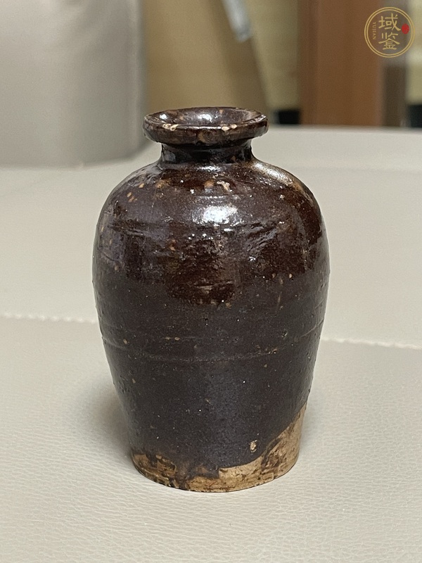 古玩陶瓷醬黑釉小梅瓶真品鑒賞圖