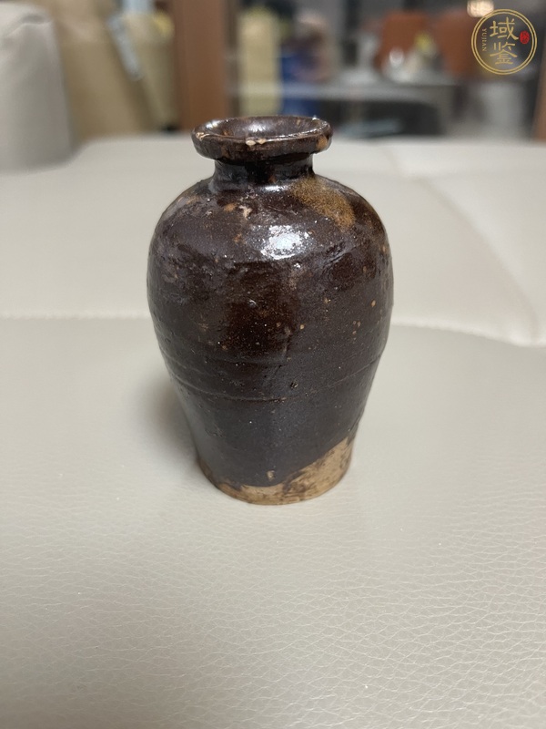 古玩陶瓷醬黑釉小梅瓶真品鑒賞圖
