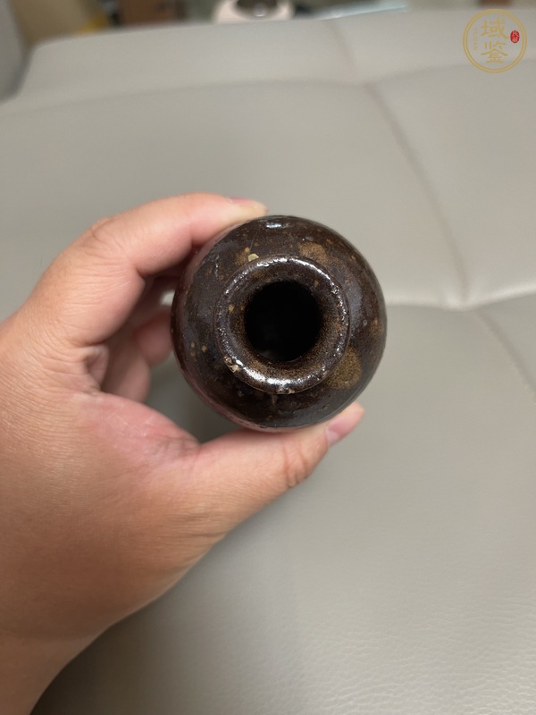 古玩陶瓷醬黑釉小梅瓶真品鑒賞圖