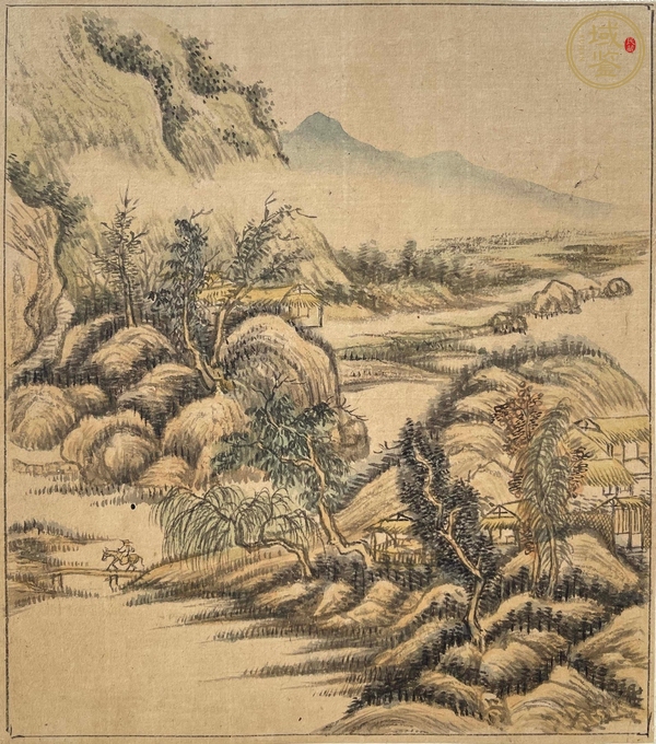古玩字畫山水冊頁真品鑒賞圖