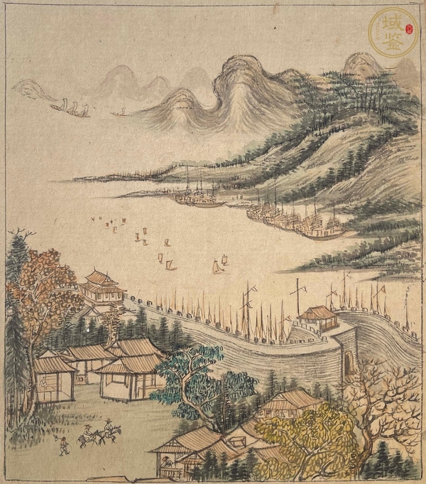 古玩字畫山水冊頁真品鑒賞圖