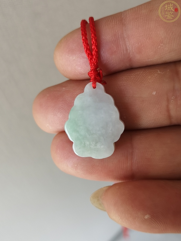 古玩玉器天然翡翠帶綠鑲嵌金福娃掛件拍賣,當前價格298元