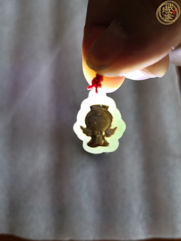 古玩玉器天然翡翠鑲嵌件真品鑒賞圖