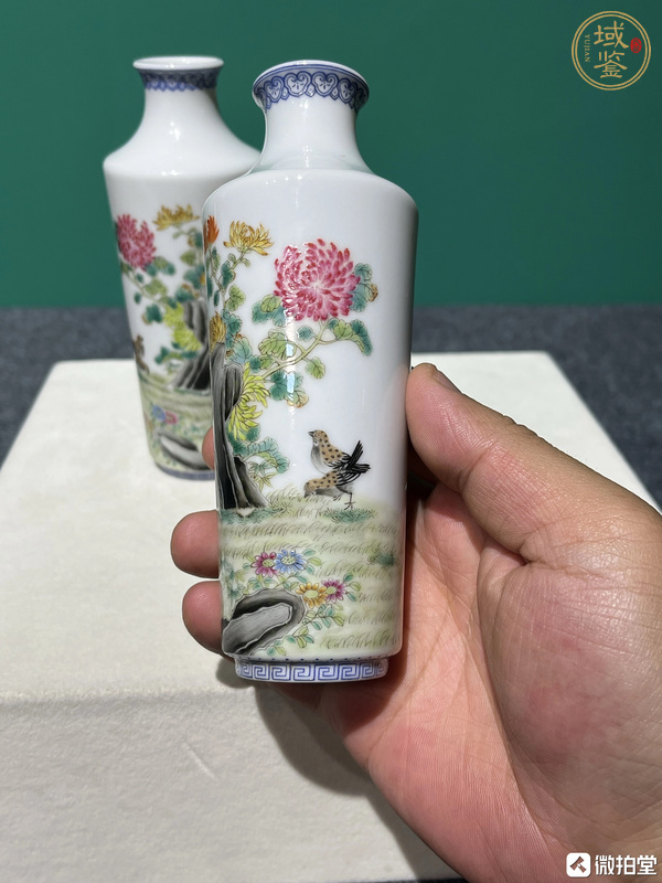 古玩粉彩瓶真品鑒賞圖