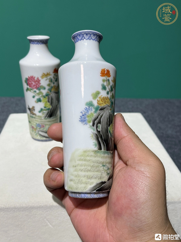古玩陶瓷粉彩瓶真品鑒賞圖