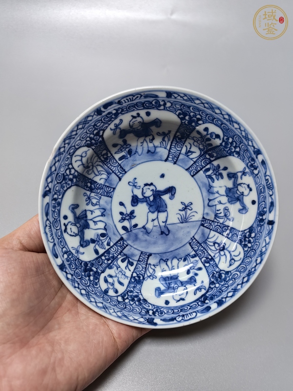 古玩一路連升青花盤(pán)真品鑒賞圖