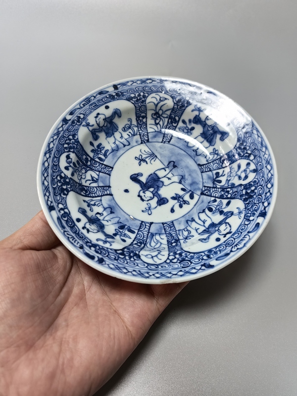 古玩陶瓷康熙-一路連升青花盤拍賣，當前價格1688元