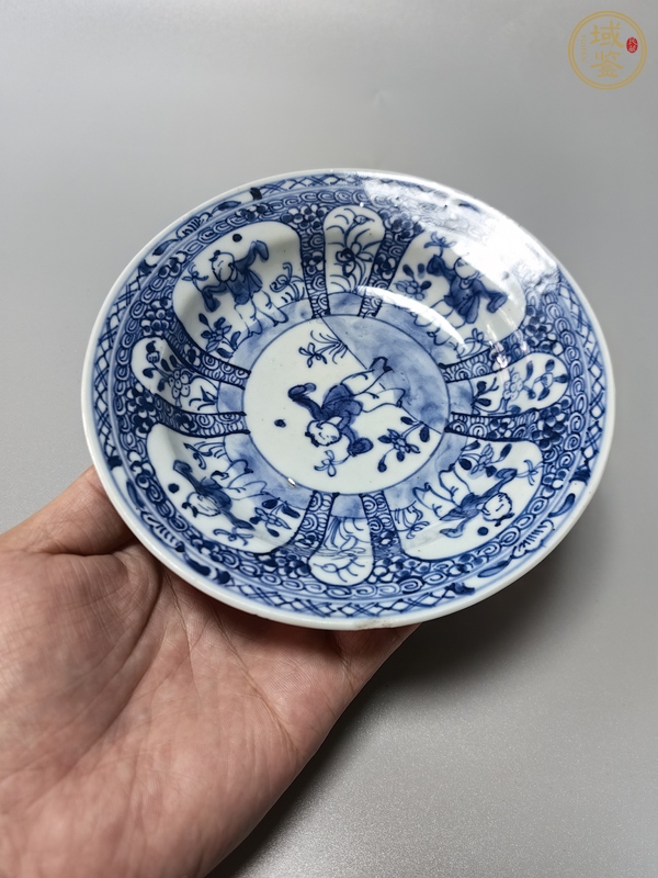 古玩陶瓷一路連升青花盤真品鑒賞圖