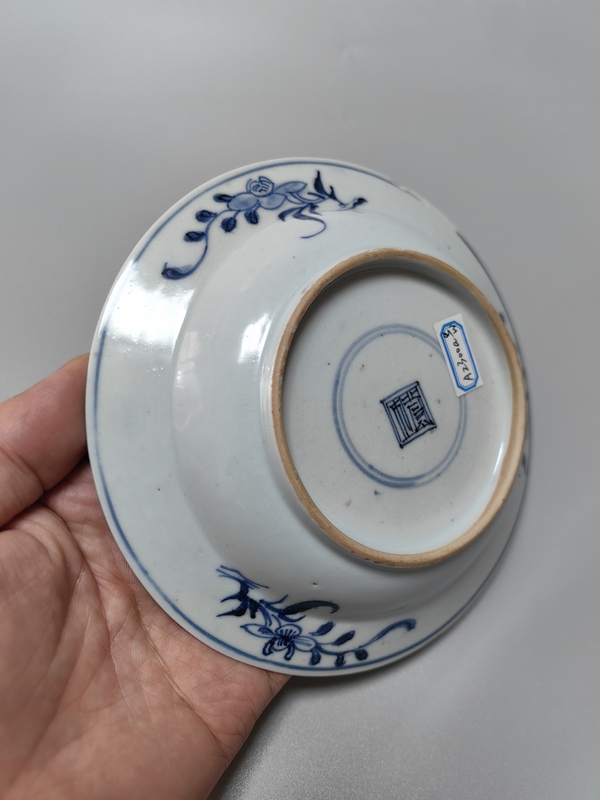 古玩陶瓷康熙-一路連升青花盤拍賣，當前價格1688元
