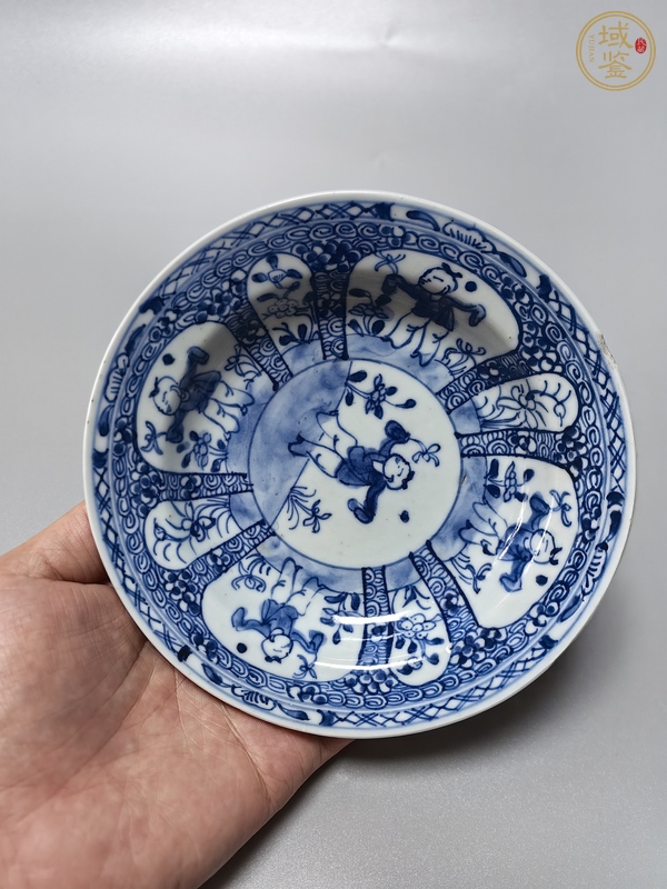 古玩陶瓷一路連升青花盤真品鑒賞圖