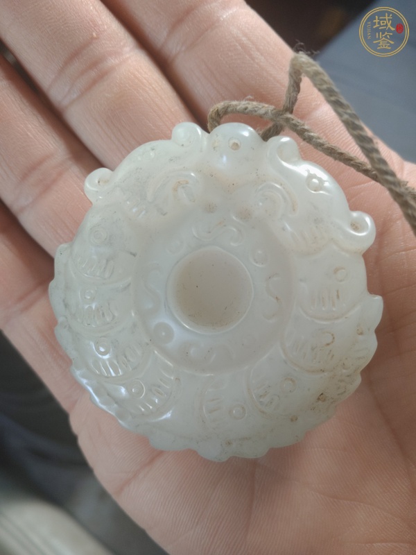 古玩玉器白玉雙龍玉璧真品鑒賞圖
