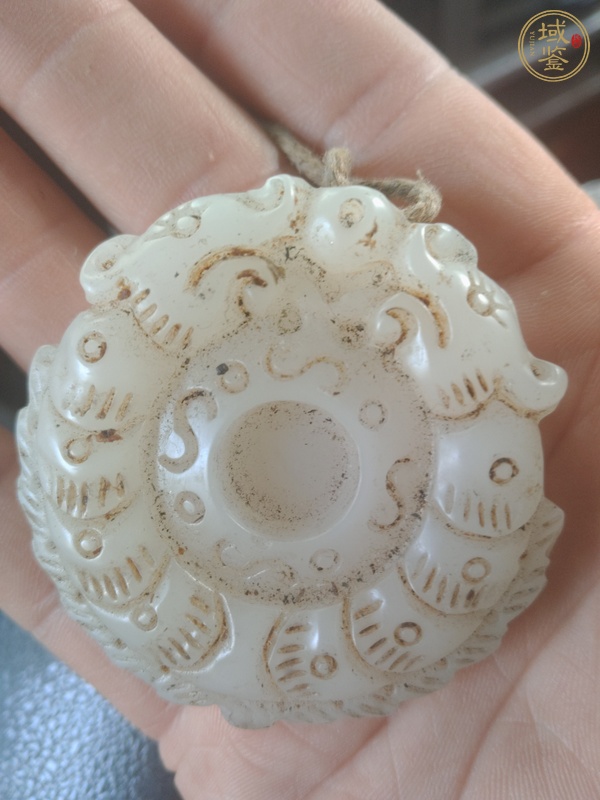 古玩玉器白玉雙龍玉璧真品鑒賞圖