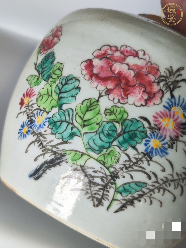 古玩陶瓷粉彩花鳥花卉紋罐真品鑒賞圖