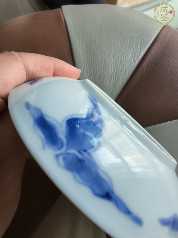 古玩陶瓷青花過墻龍紋盤真品鑒賞圖