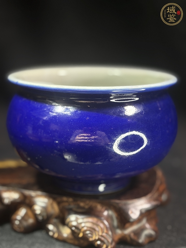 古玩霽藍釉香爐真品鑒賞圖