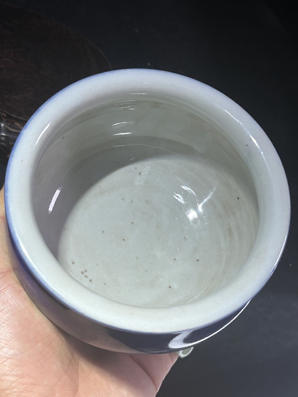 古玩陶瓷清中霽藍釉羅漢爐拍賣，當前價格999元