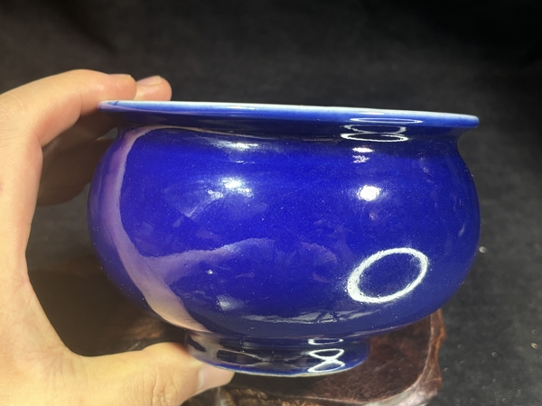 古玩陶瓷清中霽藍釉羅漢爐拍賣，當前價格999元