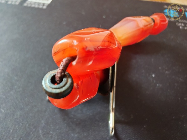古玩玉器天然紅瑪瑙珠串真品鑒賞圖