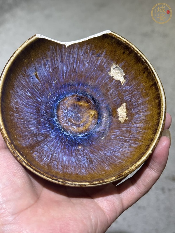 古玩陶瓷吉州窯窯變釉茶盞真品鑒賞圖
