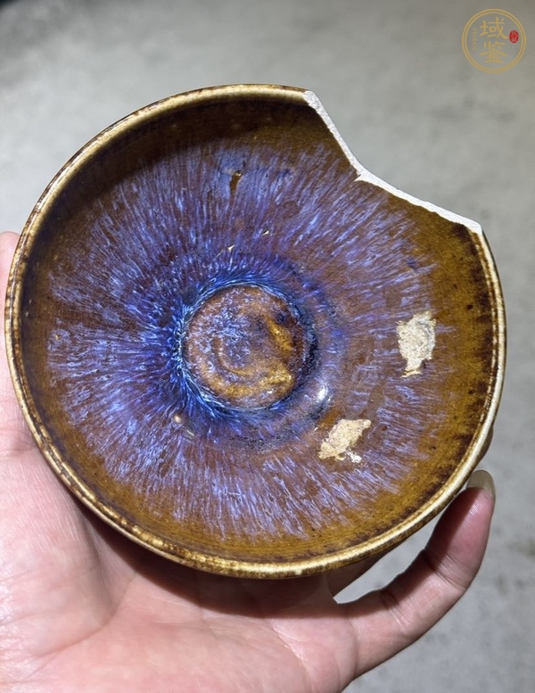 古玩陶瓷吉州窯窯變釉茶盞真品鑒賞圖