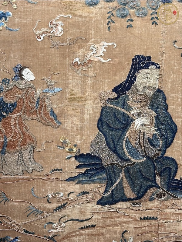 古玩雜項蘇繡福祿壽真品鑒賞圖