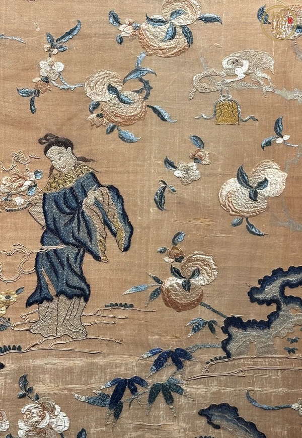 古玩雜項蘇繡福祿壽真品鑒賞圖