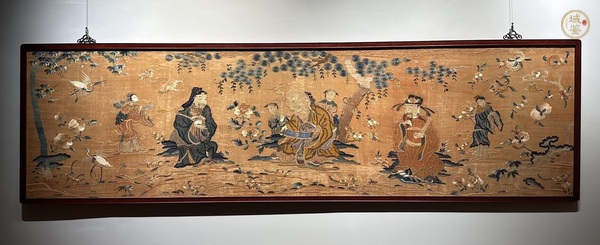 古玩雜項蘇繡福祿壽真品鑒賞圖