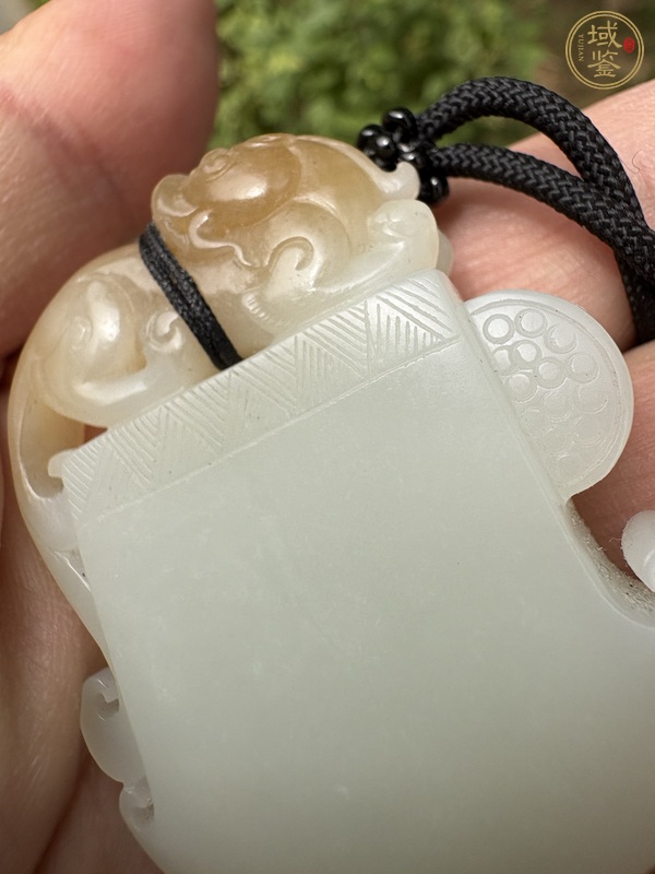 古玩玉器和田玉雕“府上有壽”佩真品鑒賞圖