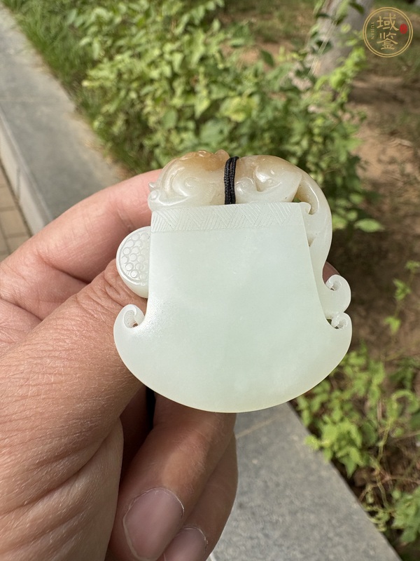 古玩玉器和田玉雕“府上有壽”佩真品鑒賞圖