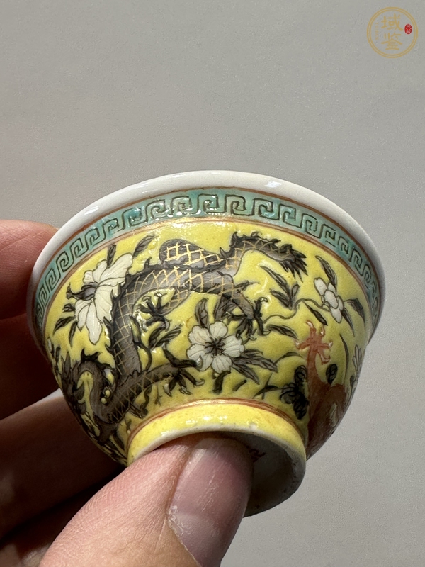 古玩陶瓷大雅齋風格龍紋茶碗真品鑒賞圖