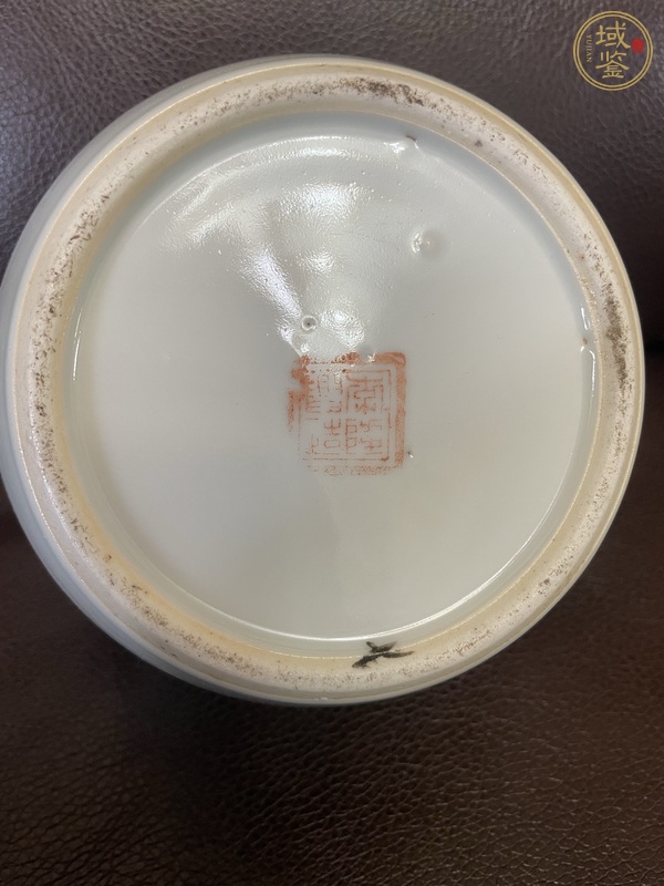 古玩陶瓷淺絳彩蓋缸真品鑒賞圖