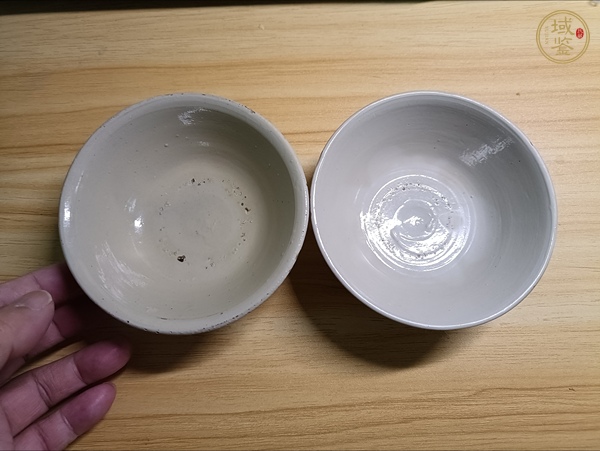 古玩陶瓷磁州窯白釉碗真品鑒賞圖