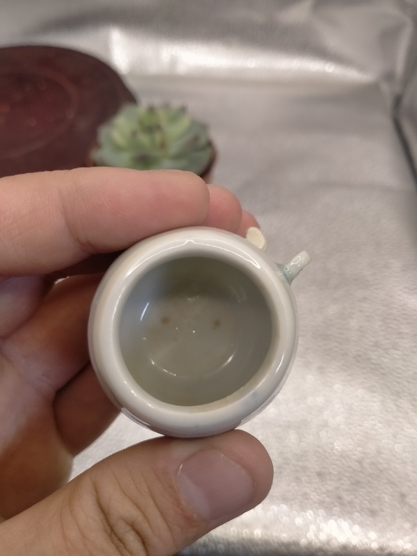 古玩陶瓷晚清山水紋青花鳥食罐拍賣，當(dāng)前價格99元